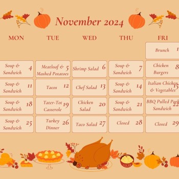 Orange Yellow Brown Creative November 2024 Monthly Calendar